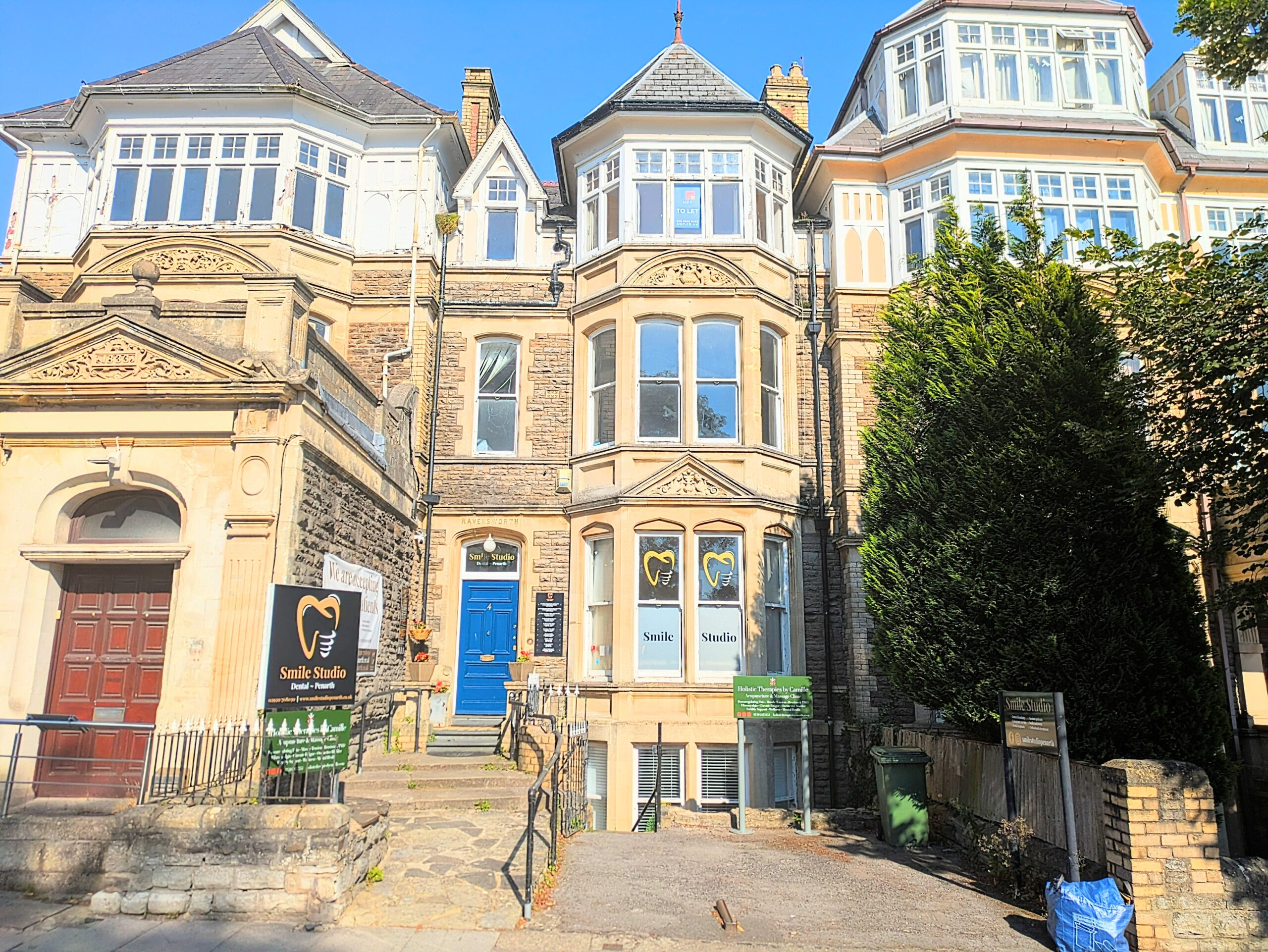A building in the sunshine
